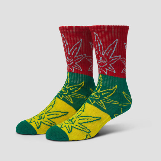 HUF Green Buddy Pop Art Sock Multi