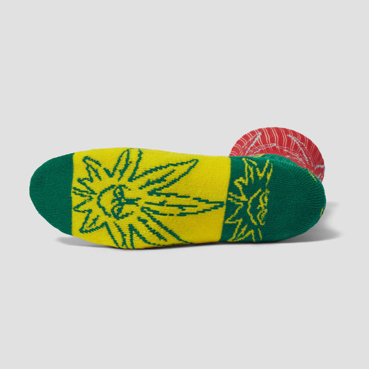 HUF Green Buddy Pop Art Sock Multi