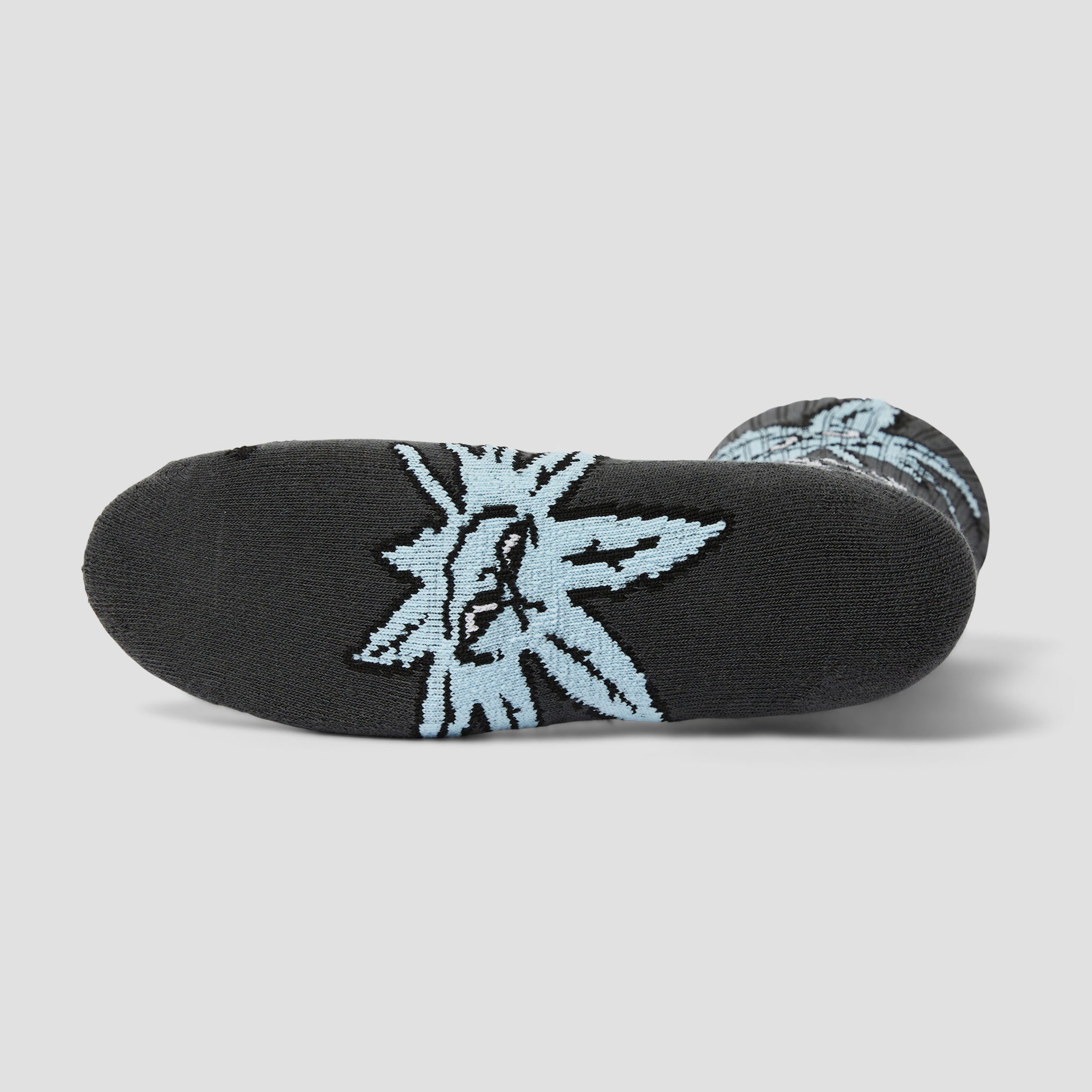 HUF Green Buddy Snowflakes Sock Black