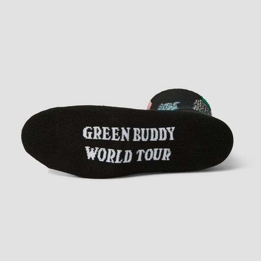 HUF Green Buddy Tourist Sock Black