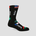 Load image into Gallery viewer, HUF Green Buddy Tourist Sock Black
