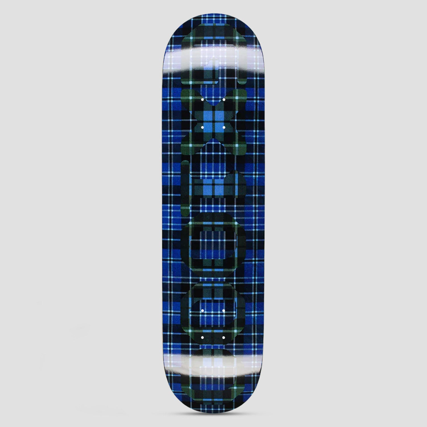 GX1000 8.25 OG Logo Tartan Skateboard Deck Blue