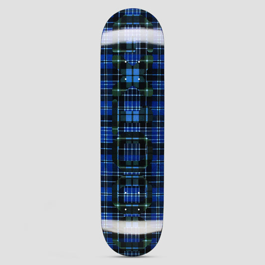 GX1000 8.25 OG Logo Tartan Skateboard Deck Blue