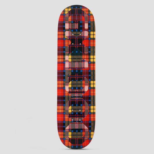 GX1000 8.375 OG Logo Tartan Skateboard Deck Orange