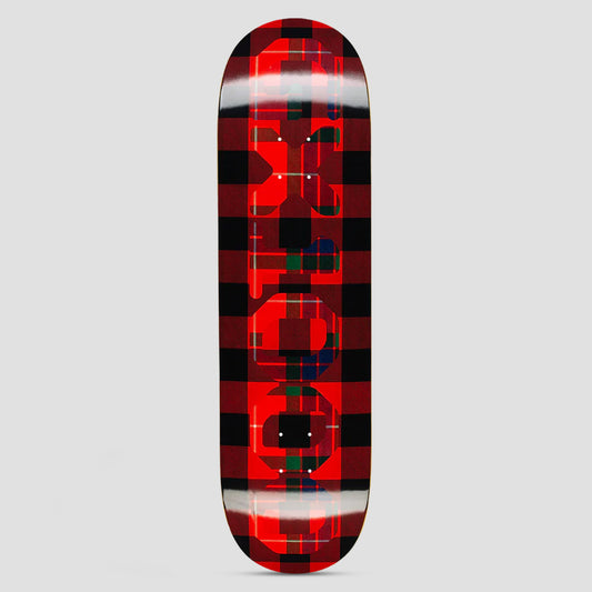 GX1000 8.75 OG Logo Tartan Skateboard Deck Red