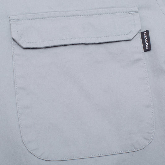 GX1000 Big Pocket Shortsleeve Button Down Shirt Grey
