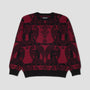 GX1000 Jacquard Knit Angel Sweater Black / Maroon