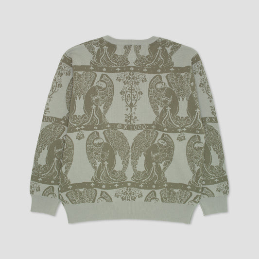 GX1000 Jacquard Knit Angel Sweater Grey / Green