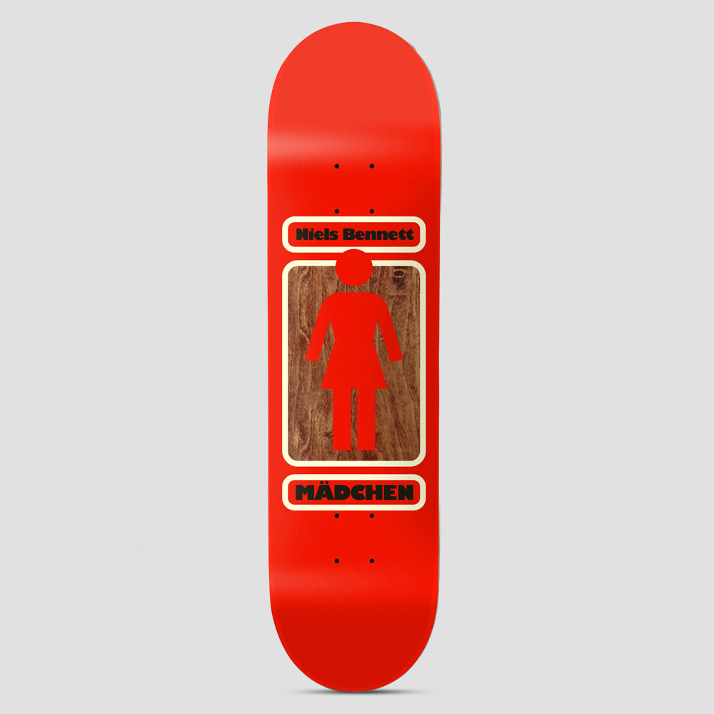 Girl 8.25 93 Til W41 Niels Bennett Skateboard Deck Red