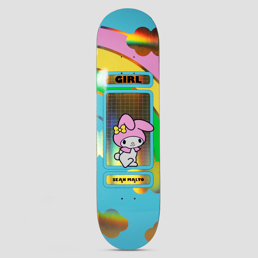 Girl x Hello Kitty 8.25 Malto Hello Kitty Rainbow Skateboard Deck