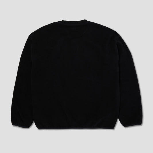 HUF H Dot Polar Fleece Crew Black