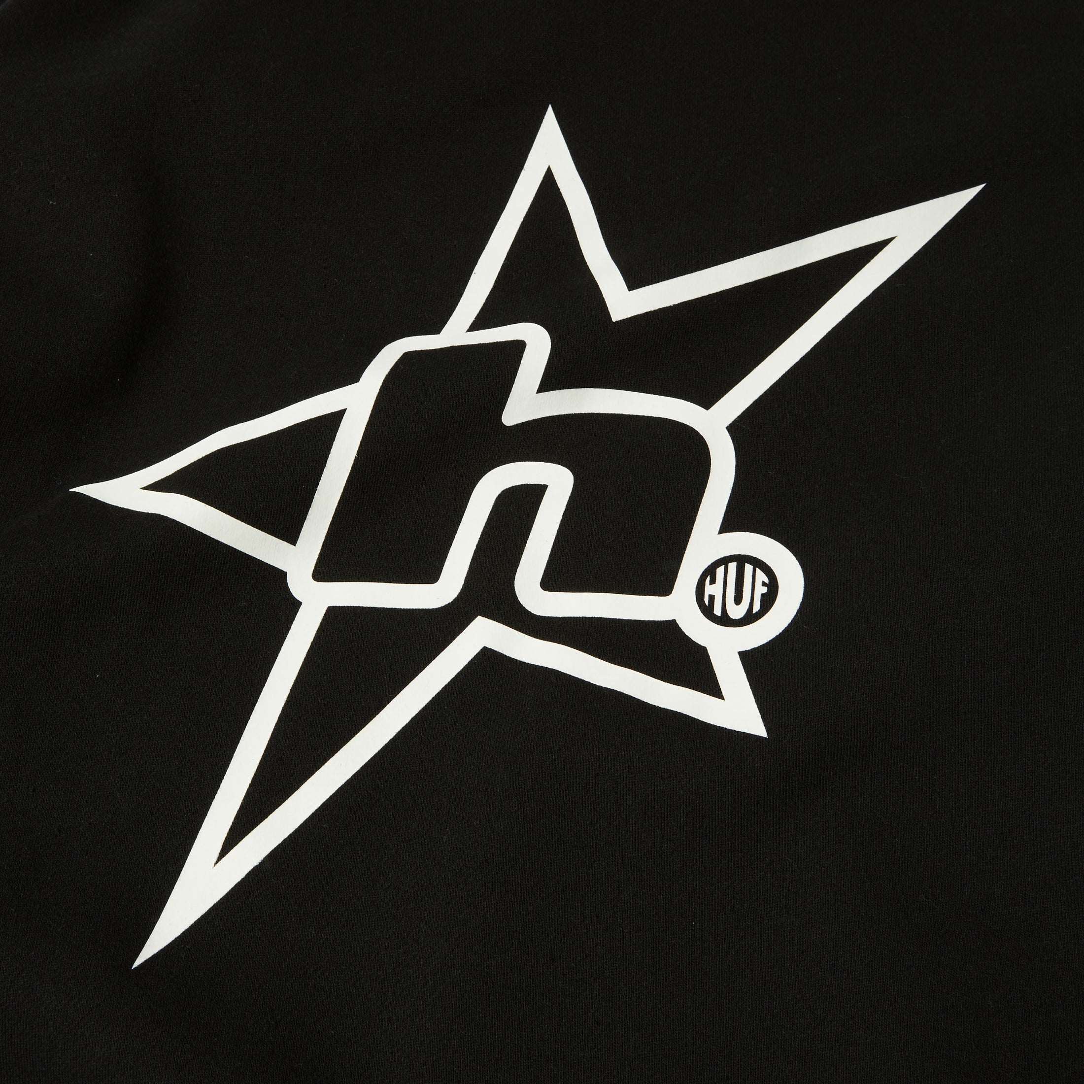 HUF H Star Logo Hood Black