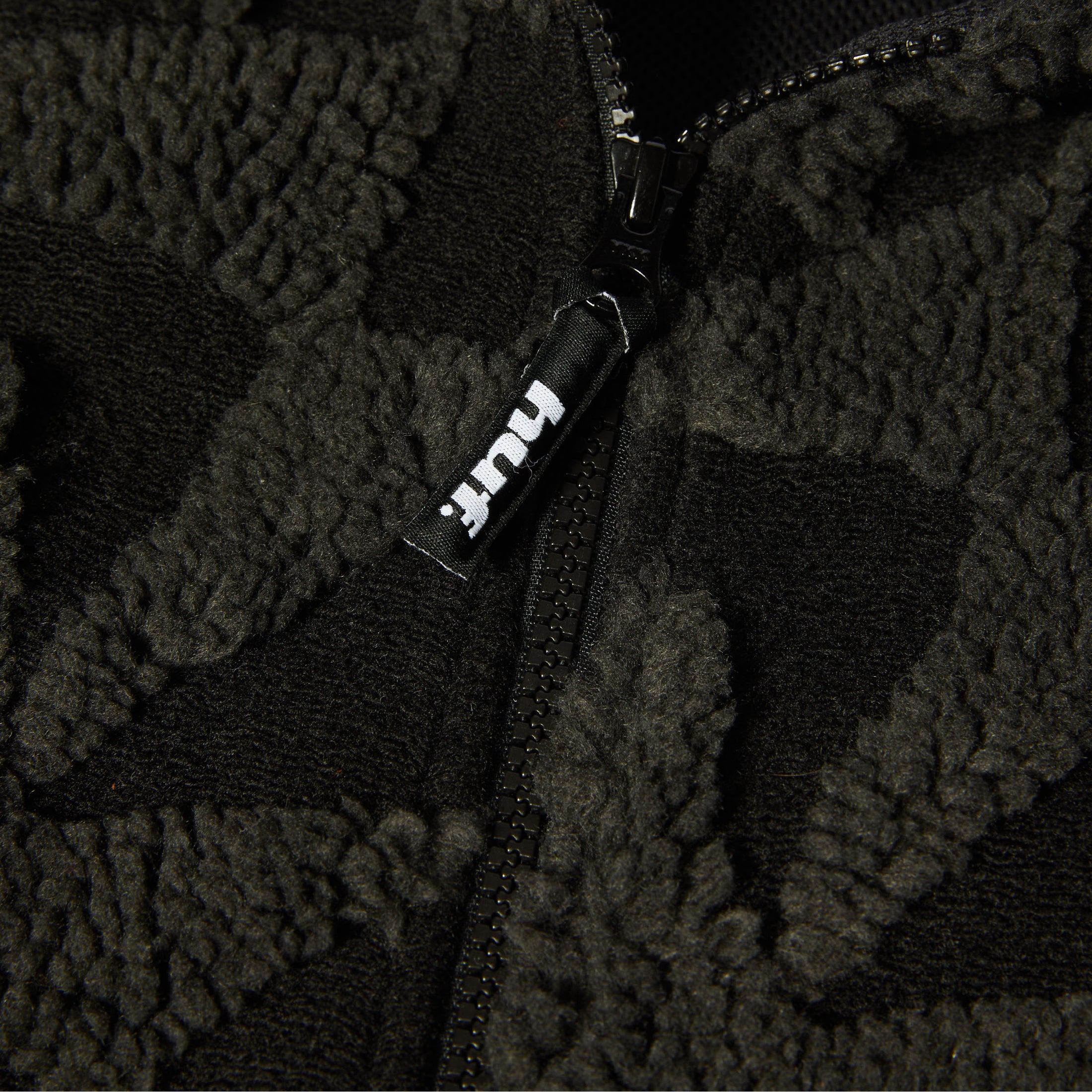 HUF H Star Repeat High Pile Jacket Black