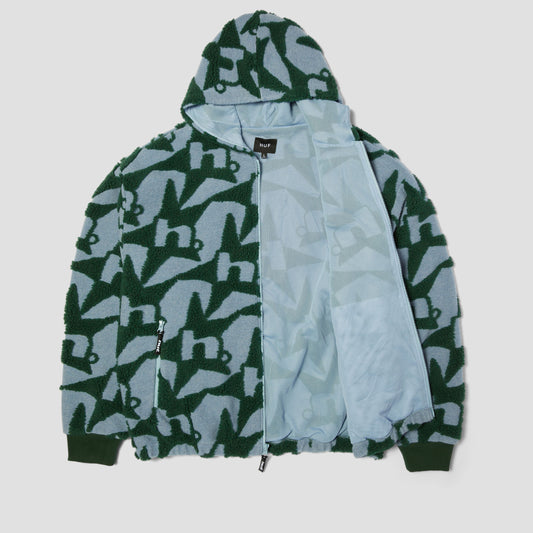 HUF H Star Repeat High Pile Jacket Ice Blue