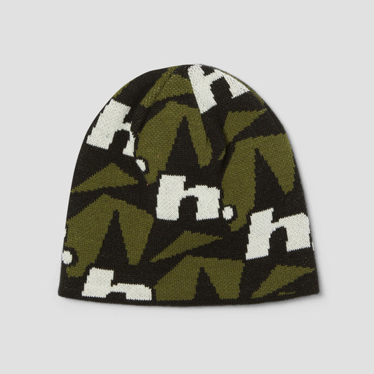 HUF H Star Repeat Skull Beanie Olive