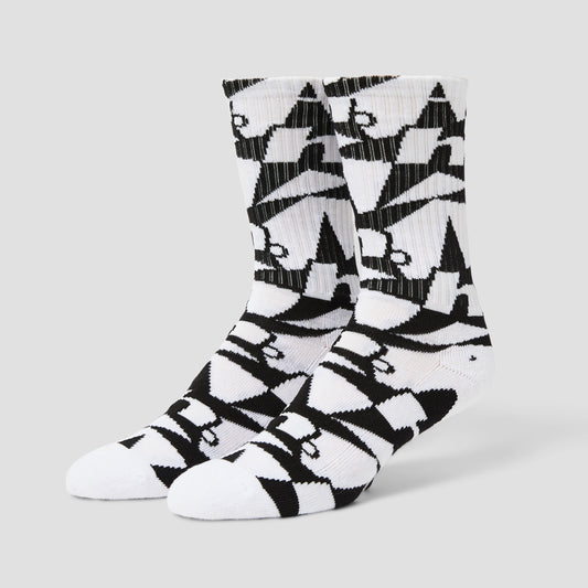 HUF H Star Repeat Sock White