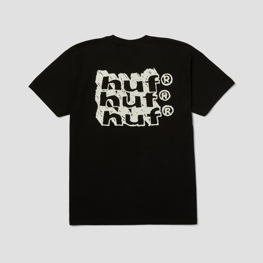 HUF Hand Stacked T-Shirt Black