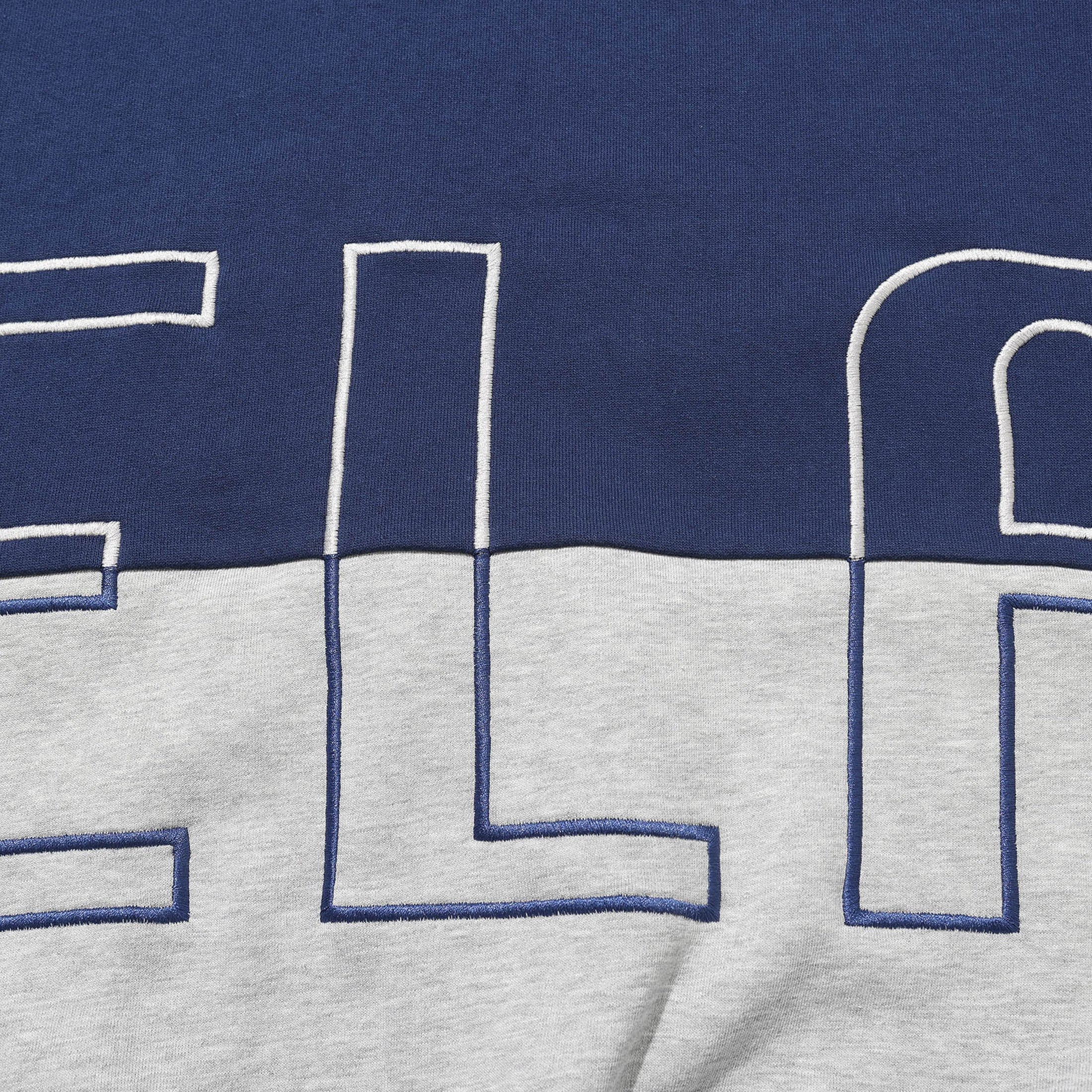 Helas Negative Crewneck Heather Grey/Navy
