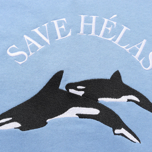 Helas Save Helas Quarter Zip Grey Blue