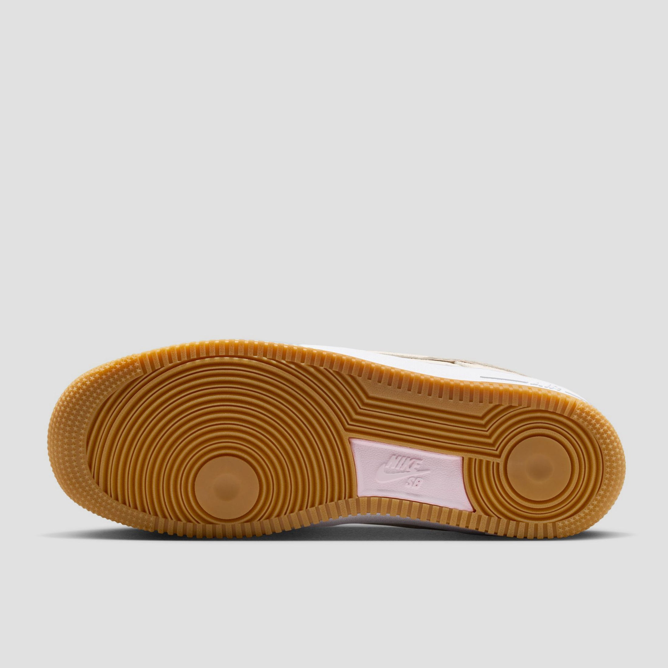 Nike SB Air Force 1 Skate Shoes Light Orewood Brown / White