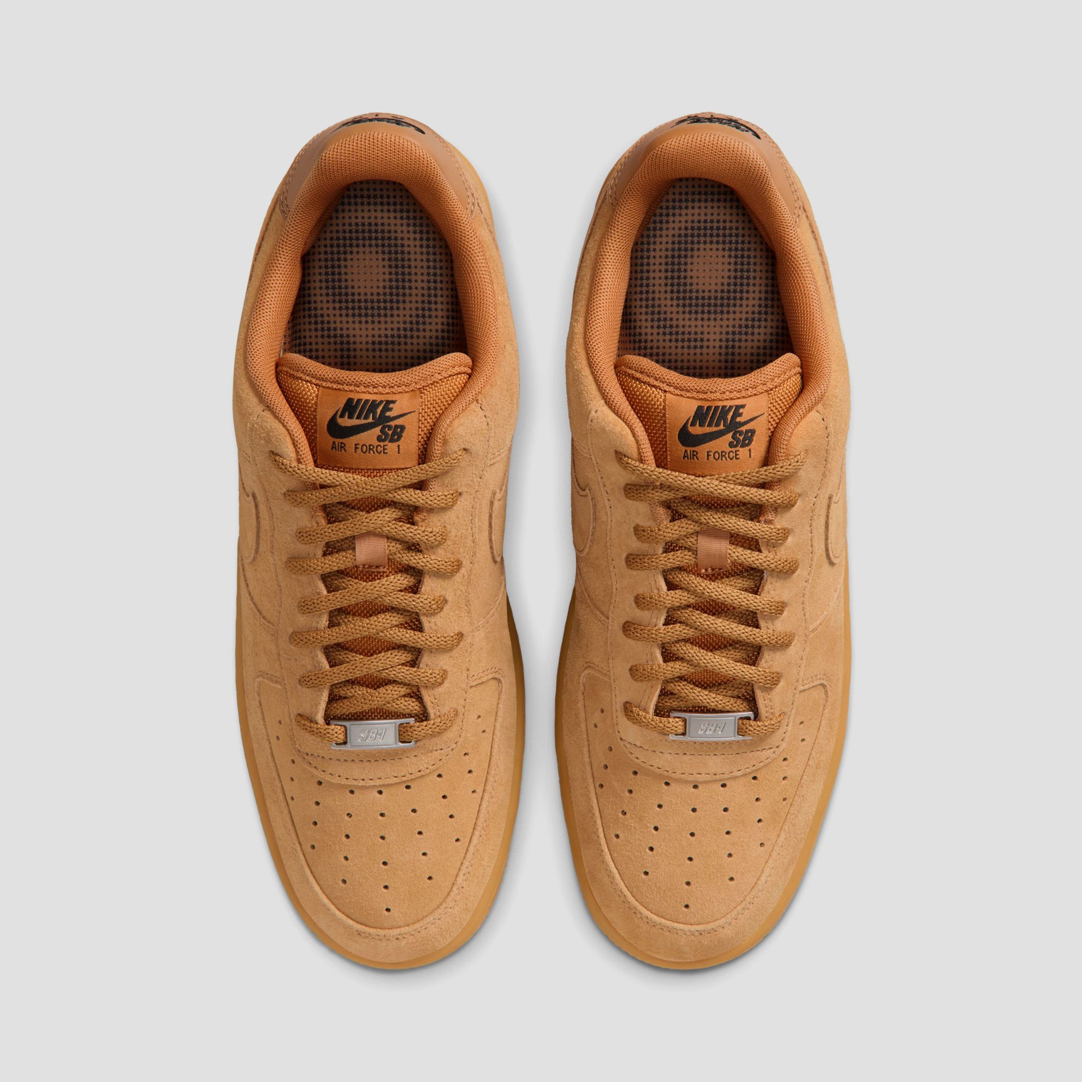 Nike SB Air Force 1 Skate Shoes Flax / Black / Gum / Light Brown