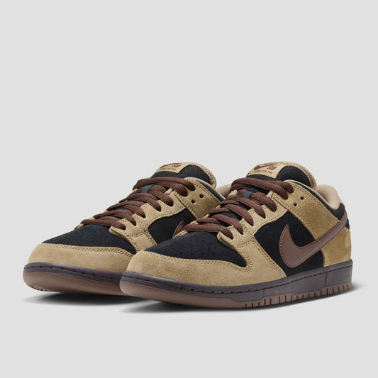 Nike SB Dunk Low Pro Skate Shoes Filbert / Light Chocolate / Black / Burgundy Ash