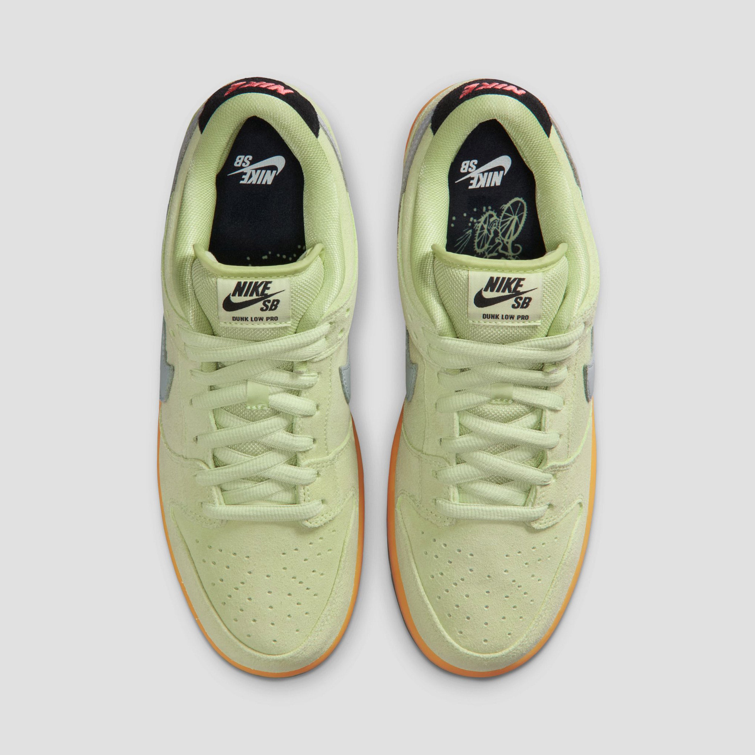 Nike SB Dunk Low Pro PRM Skate Shoes Light Liquid Lime / Wolf Grey