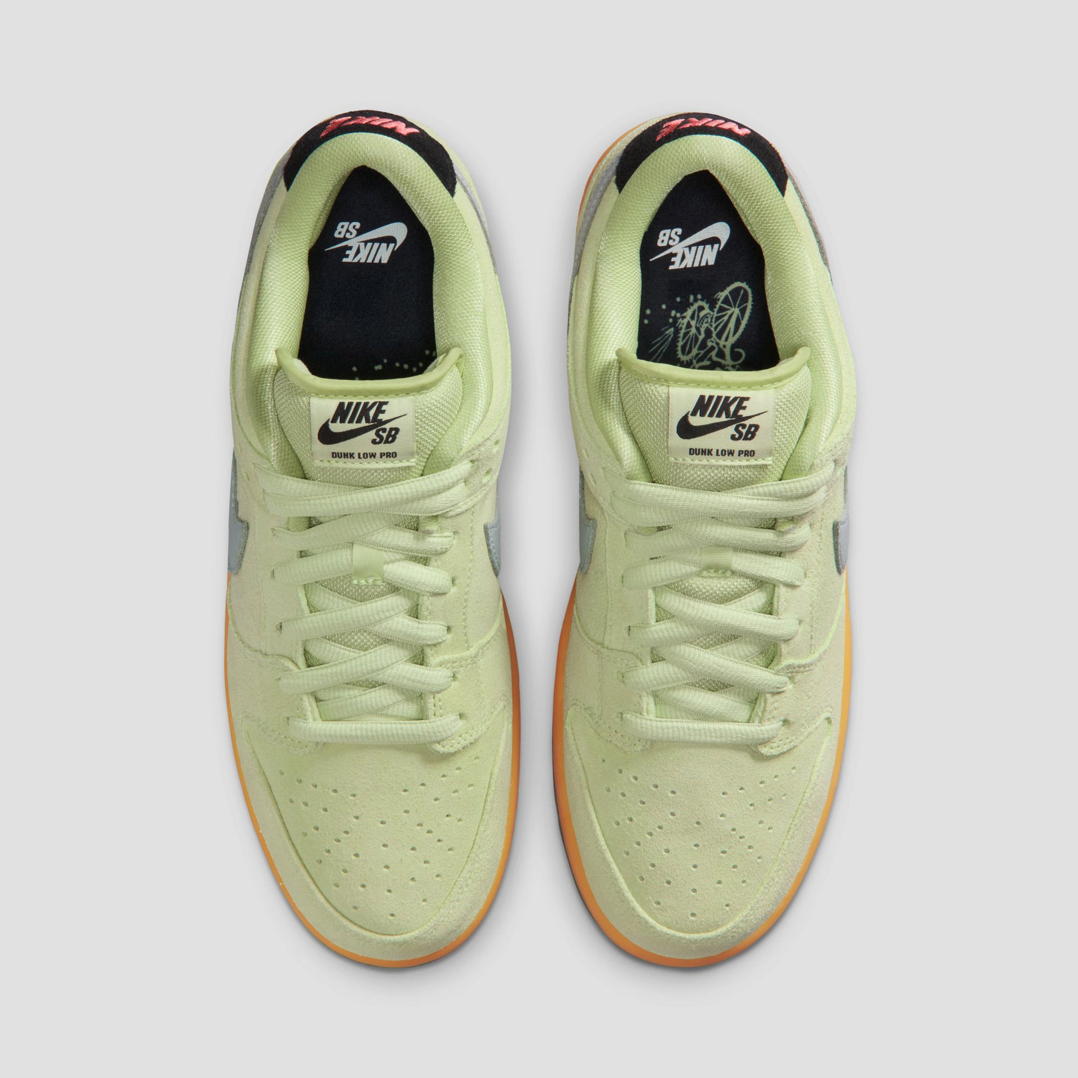 Nike SB Dunk Low Pro PRM Skate Shoes Light Liquid Lime / Wolf Grey / Black