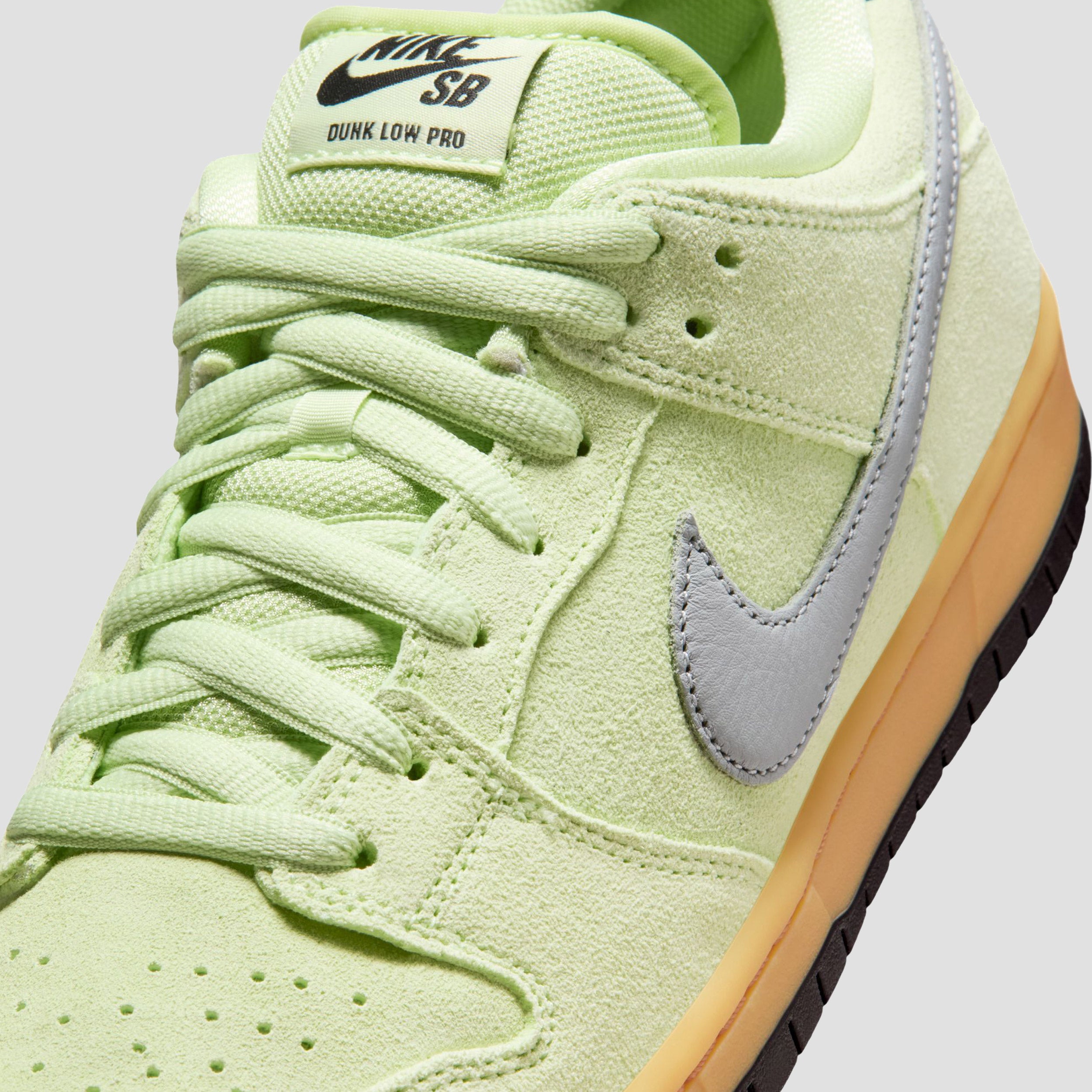 Nike SB Dunk Low Pro PRM Skate Shoes Light Liquid Lime / Wolf Grey