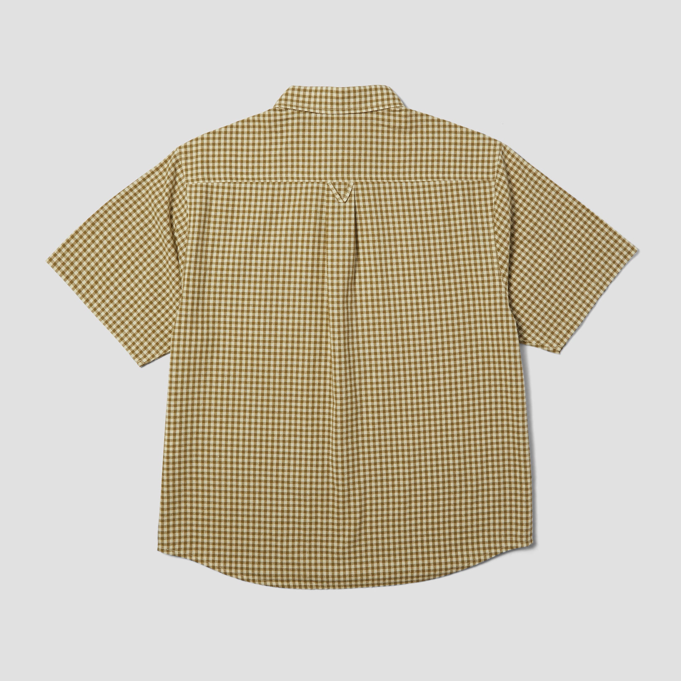 HUF 89 Micro Gingham Shortsleeve Oxford Shirt Natural