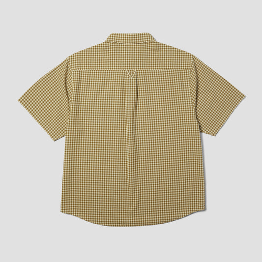 HUF 89 Micro Gingham Shortsleeve Oxford Shirt Natural