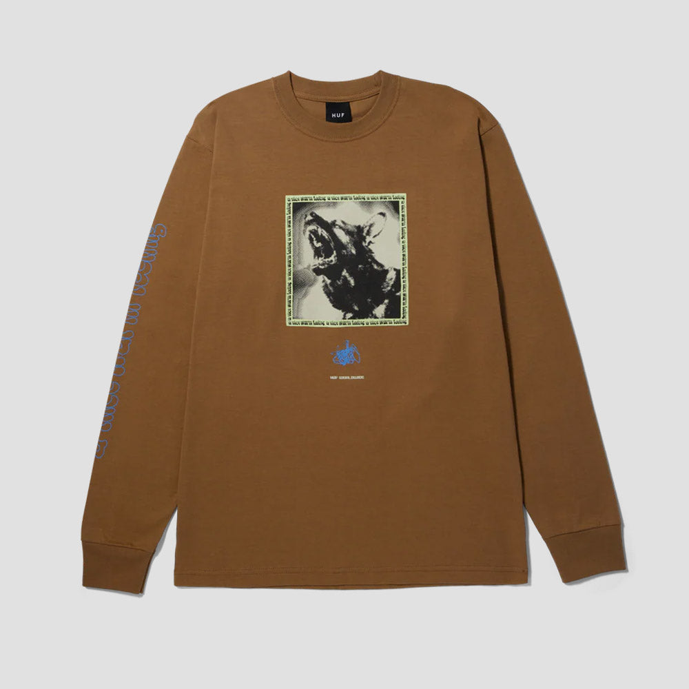 HUF Beware Longsleeve T-Shirt Camel