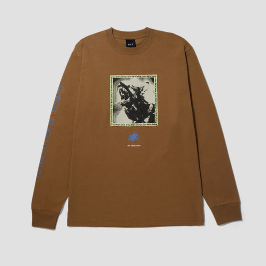 HUF Beware Longsleeve T-Shirt Camel