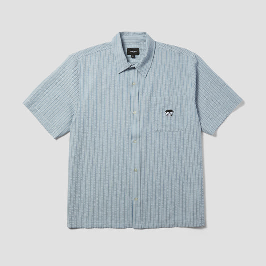 HUF Big Block Striped Shortsleeve Shirt Light Blue