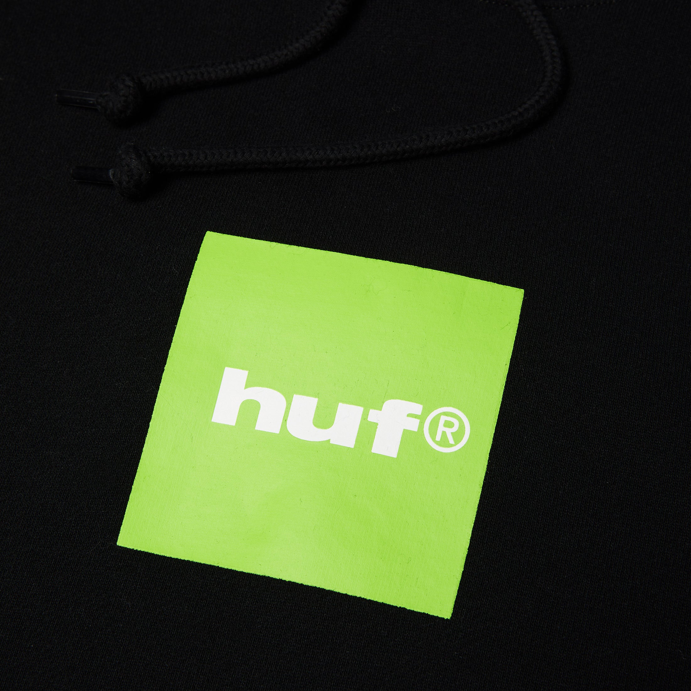 HUF Box Logo Pullover Hoodie Black / Huf Green