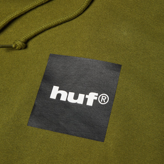 HUF Box Logo Pullover Hoodie Olive / Black