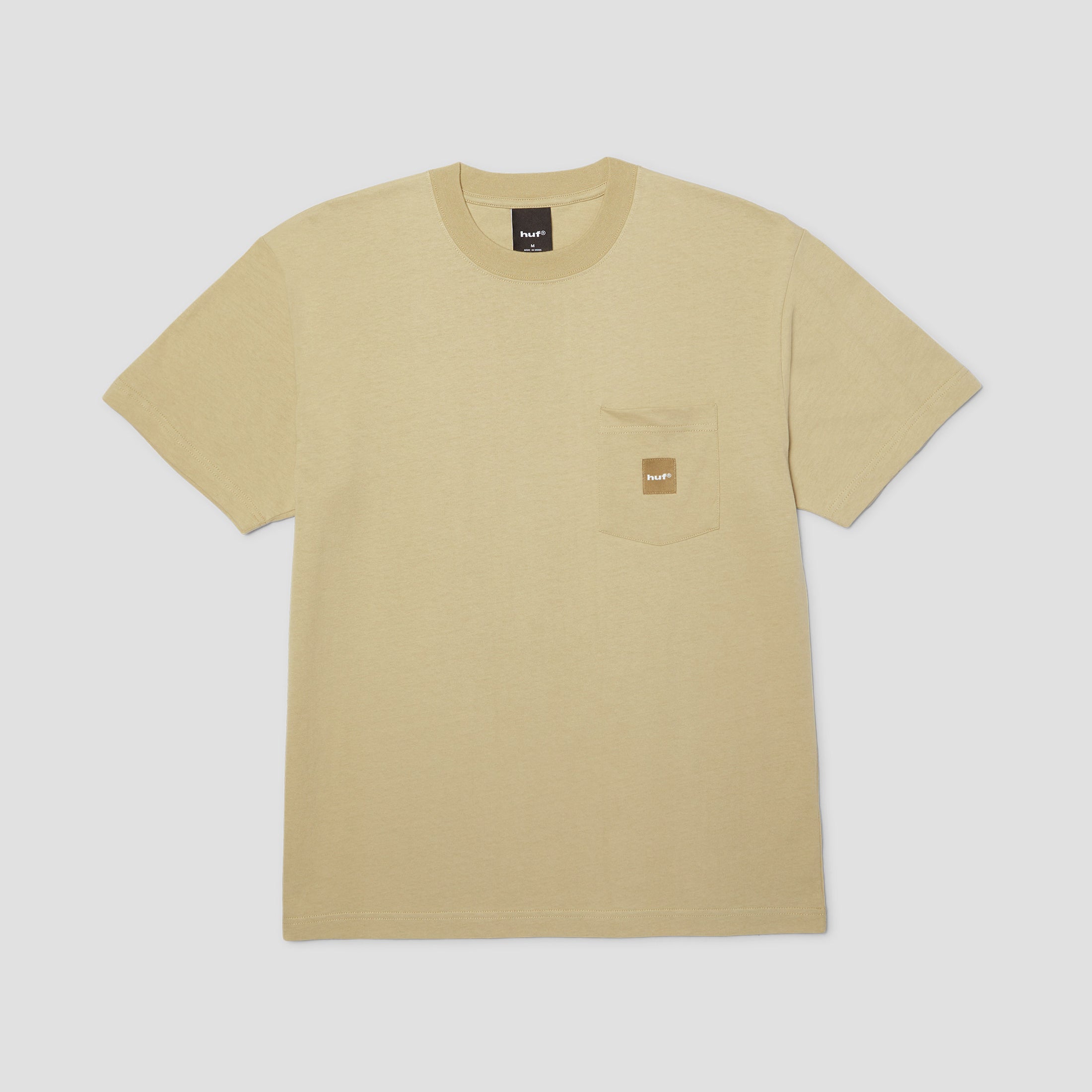 HUF Box Logo Shortsleeve Pocket T-Shirt Tan / Tan