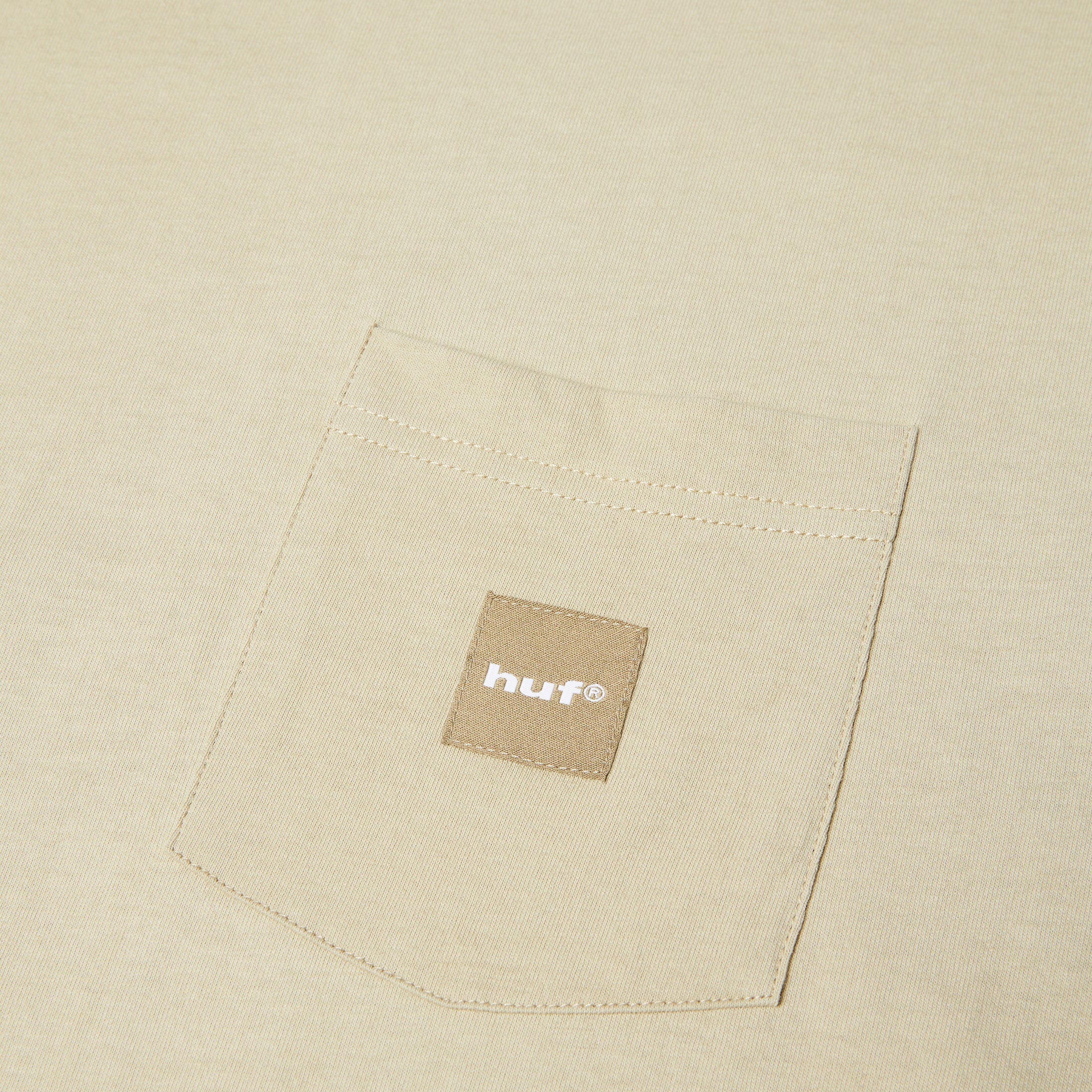 HUF Box Logo Shortsleeve Pocket T-Shirt Tan / Tan
