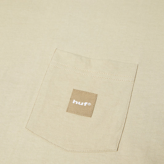 HUF Box Logo Shortsleeve Pocket T-Shirt Tan / Tan