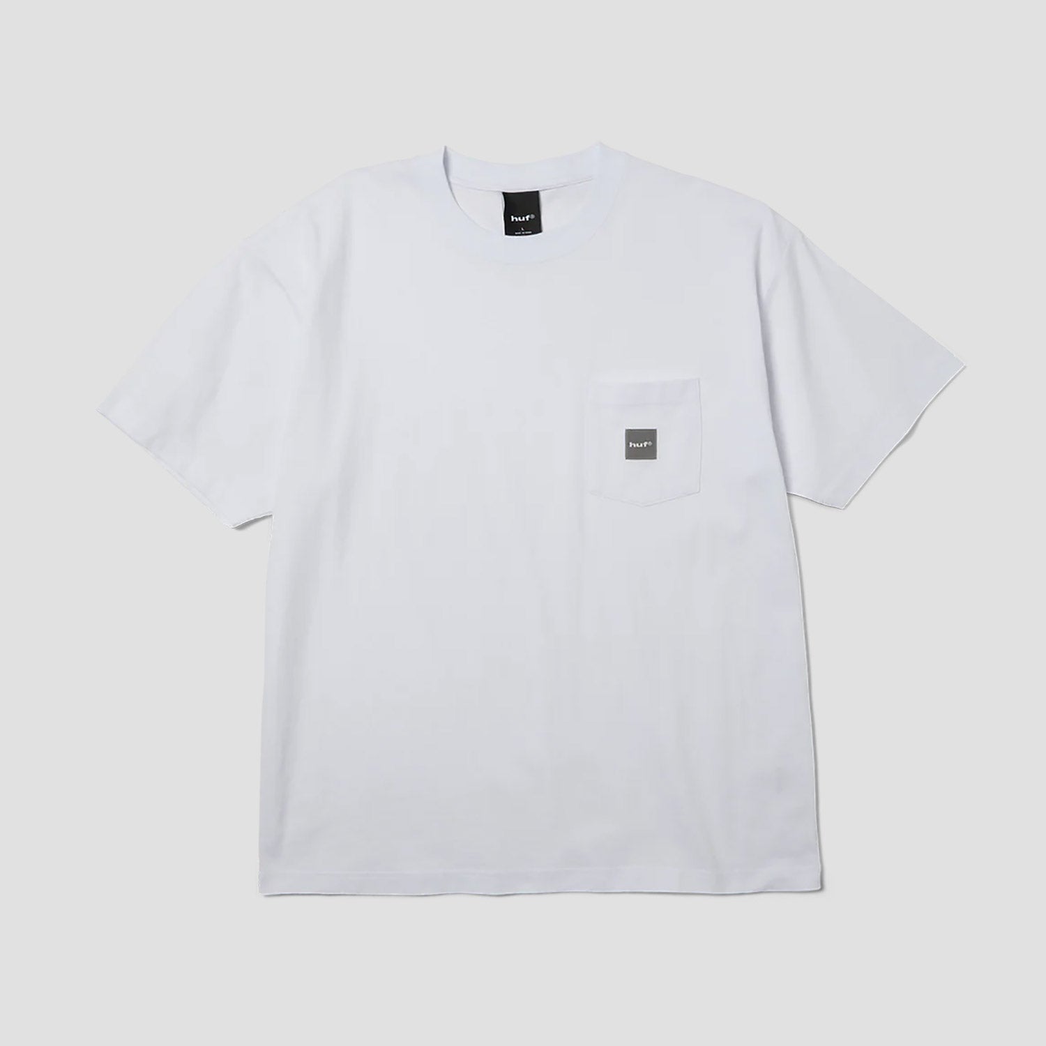 HUF Box Logo Shortsleeve Pocket T-Shirt White / Grey