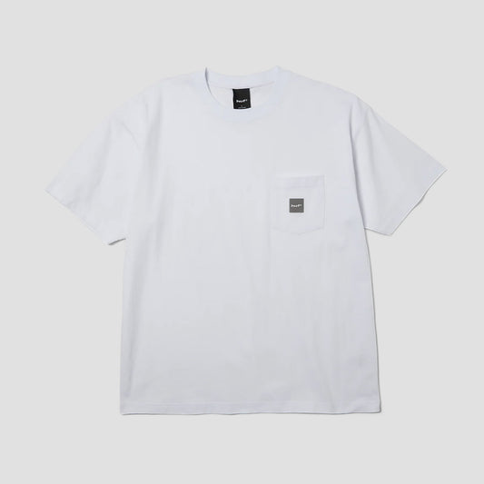 HUF Box Logo Shortsleeve Pocket T-Shirt White / Grey