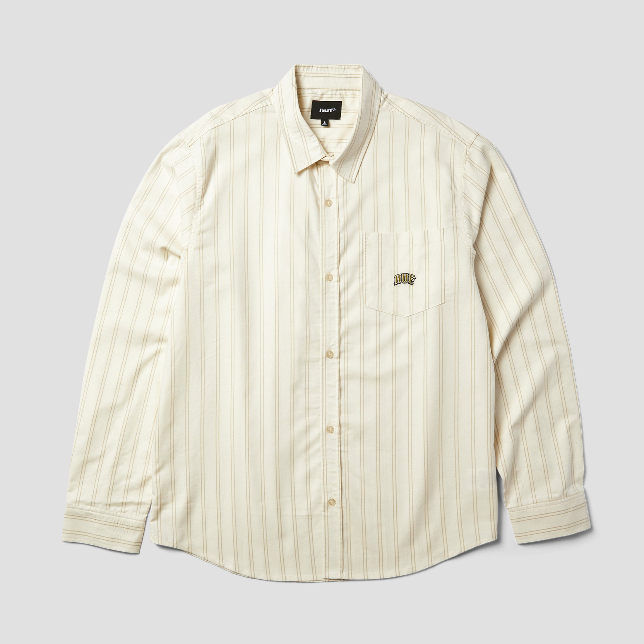 HUF Classic Arch Longsleeve Oxford Shirt Bleach