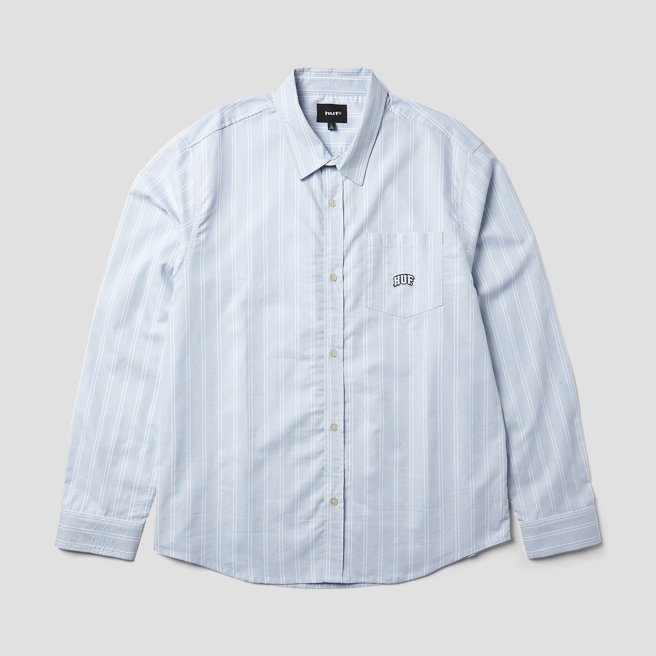 HUF Classic Arch Longsleeve Oxford Shirt Light Blue