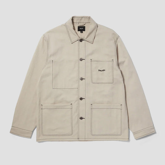 HUF Contrast Nylon Chore Jacket Cream