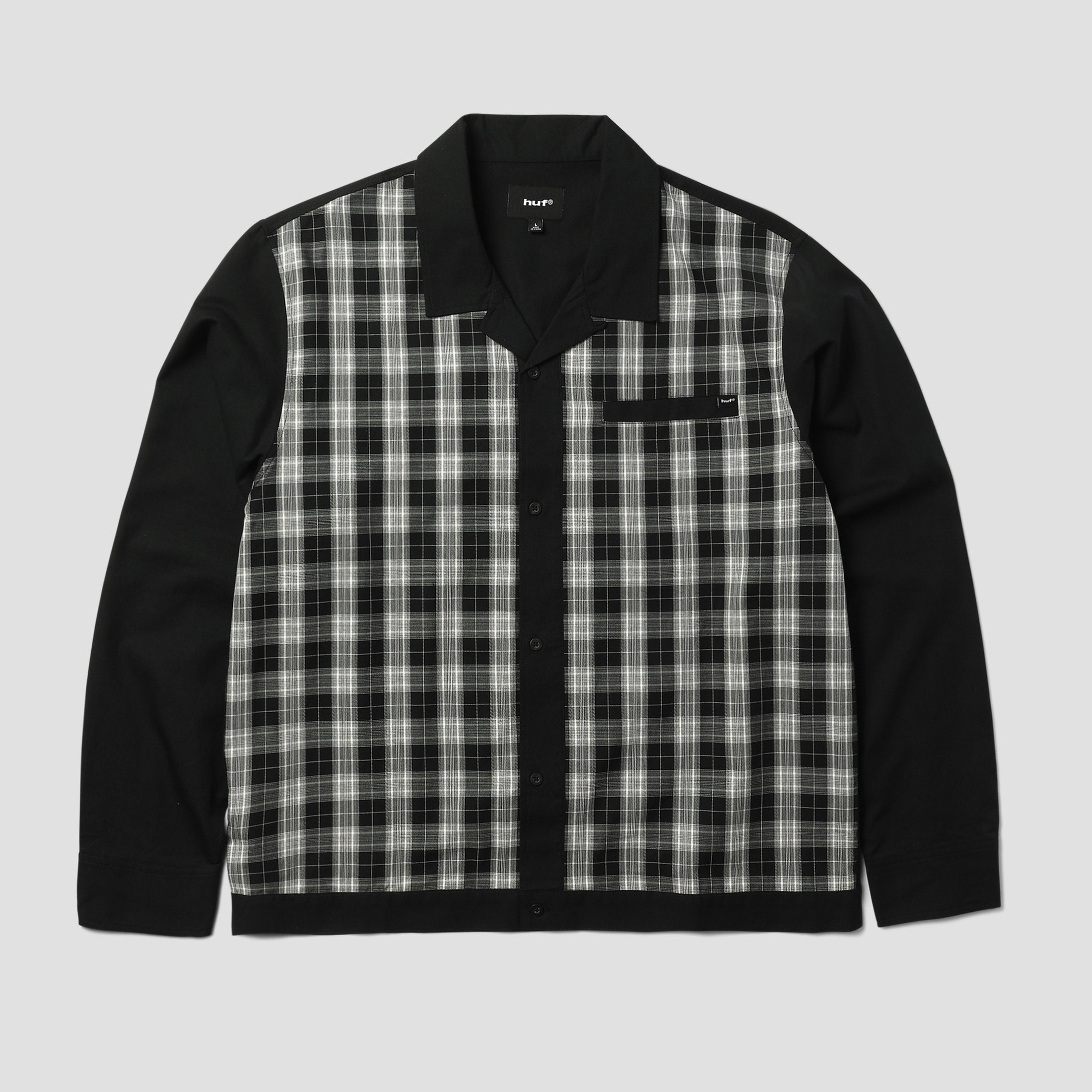 HUF Coolidge Plaid Longsleeve Shirt Black