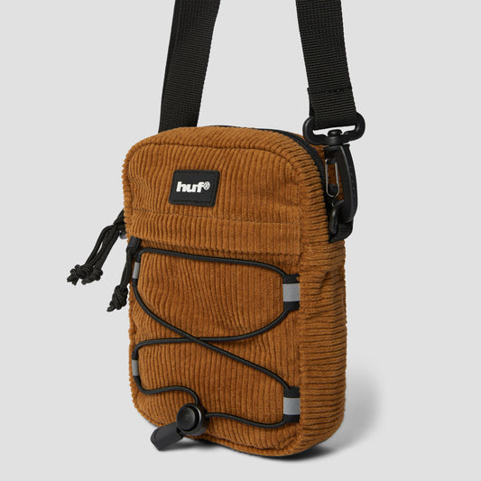 HUF Corduroy Bowery Side Bag Brown
