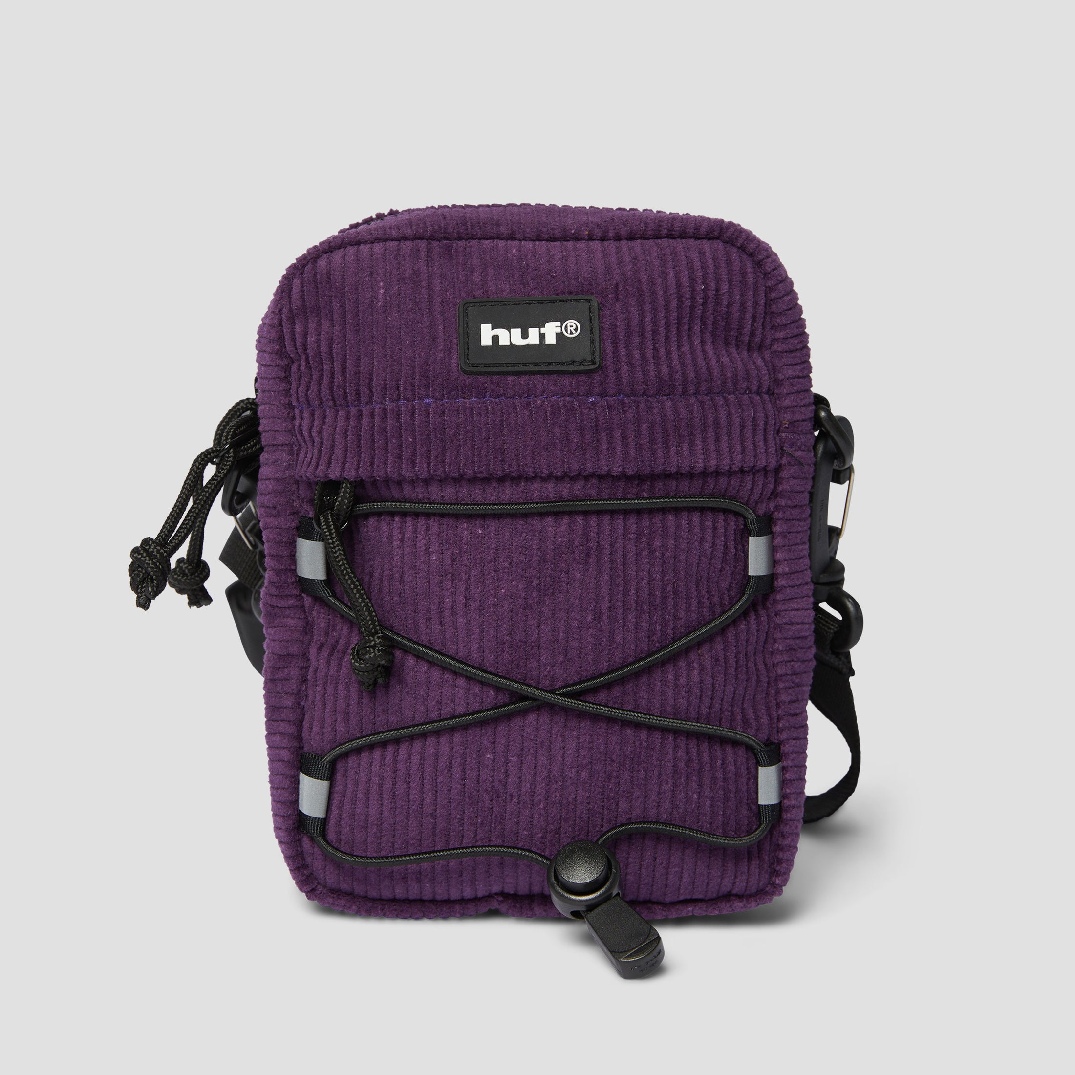 HUF Corduroy Bowery Side Bag Dark Berry