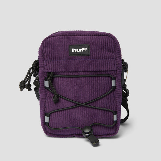HUF Corduroy Bowery Side Bag Dark Berry