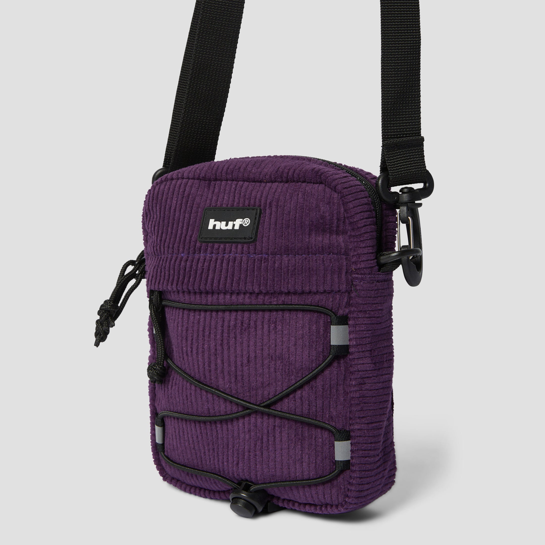 HUF Corduroy Bowery Side Bag Dark Berry