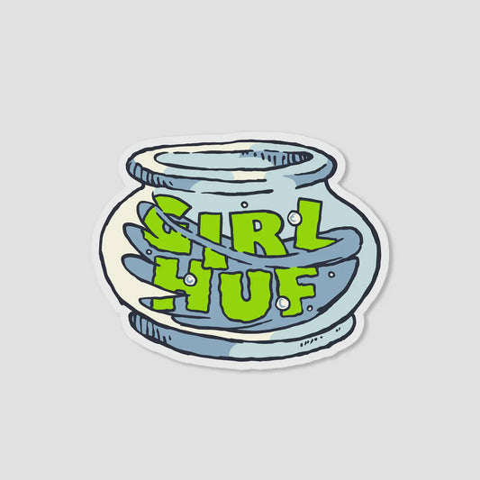 HUF Fish Bowl Sticker Light Blue